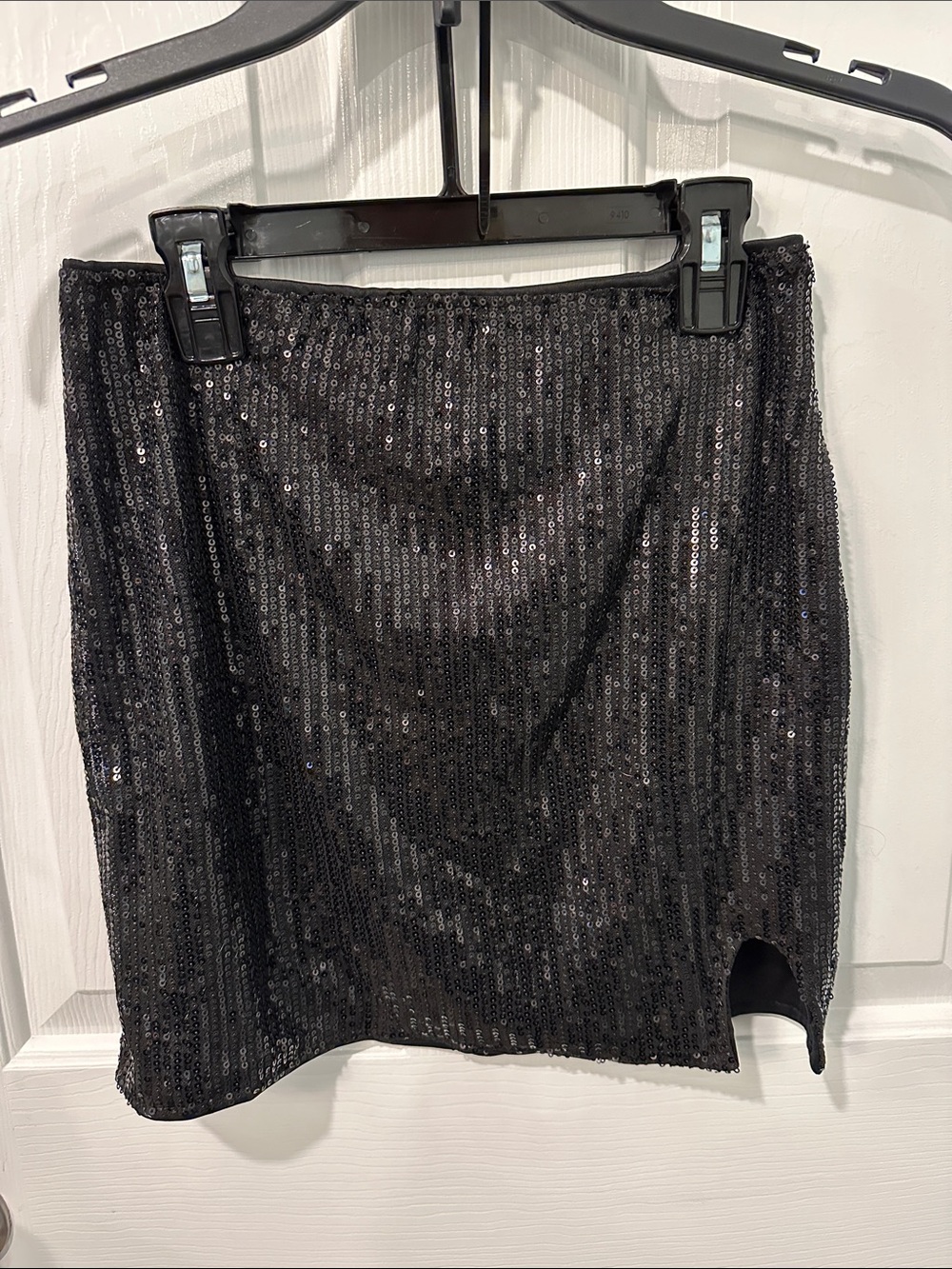 Women's Black Sequin Mini Skirt - Brand: